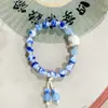 Pulseiras de Cerâmica Atacado, Transmissão ao Vivo em Pontos Turísticos e Feiras Noturnas, Pulseiras de Contas de Porcelana Caixa Surpresa, Pequenos Artigos de Bancas de Rua, Joias Vintage Artesanais