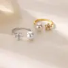 Anillo de flor de moda transfronterizo cobre incrustado circonita anillo totalmente de diamantes temperamento de dama joyería exquisita fabricantes al por mayor una pieza