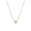 Nova corrente de clavícula com diamante único personalizada 6MM transfronteiriça, corrente de clavícula simples adornada com diamantes com pingente, colar feminino versátil atacado