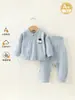 Conjunto de ropa interior térmica sin costuras para bebé de otoño e invierno, ropa para recién nacido Clase A, conjunto térmico de dos piezas (parte superior y pantalones) para bebé de primavera y otoño