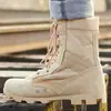 Suministro Transfronterizo de Botas Nuevas de Caña Alta Color Arena para Hombre, Botas de Combate Talla Grande, Botas Delta del Desierto Impermeables, Panama Outdoor