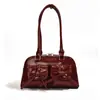 Bolso de Hombro Cruzado Estilo Coreano de Nicho con Lazo para Debajo del Brazo para Mujer 2026 Primavera/Verano Bolso Tote Simple Tipo Bowling para Mujer