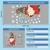 Decoraciones Navideñas Gnomo Corona Roja Pegatina Estática para Puerta de Vidrio Ventana 2027 Atmósfera Transfronteriza