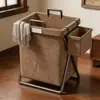Cesto de Roupa Suja para Casa, Cesto de Armazenamento para Roupas Sujas, Cesto de Roupa Suja para Dormitório, Prateleira de Armazenamento para Banheiro, Cesto de Roupa Suja Dobrável para Banheiro
