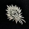 Broche de trigo de cristal de alta gama con temperamento francés europeo y americano, elegante accesorio de ropa de abrigo con ramillete de alta gama para mujer