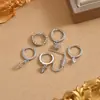 Set de Aretes de Zirconia de Lujo de Alta Gama con Tres Pares en una Tarjeta, Chapado en Cobre con Oro Real, Aretes Súper Brillantes de Gota de Agua para Mujer