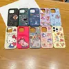 Funda de iPhone de animal de dibujos animados linda imitación líquida con agujero grande para iPhone 17 Pro Max 16/15/14 funda protectora