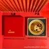 Adorno de Disco Cuadrado de Oro Puro Pixiu para Sala de Estar, Vestíbulo, Decoración de Oficina, Regalos Empresariales, Venta al por Mayor Personalizada
