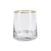 Copa de agua sencilla, copa de boca colorida, copa de vino KTV de hotel, copa de vino de cristal transparente de alta apariencia, copa de vino de whisky de cristal
