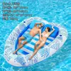 Amazon Outdoor Toma el Sol Amor Cama Flotante Inflable Ecológica Portavasos Engrosado con Almohada Doble Fila Flotante de Agua