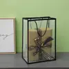 Bolso nuevo con borde de flores bolsa transparente para empaquetar ramos bolsa de mano de PVC para flores bolsa de regalo con ventana bolsa floral