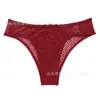 Amazon Transfronterizo Estilo Europeo y Americano Encaje Hueco Tanga Sexy Lazo Cintura Baja Calzones para Mujer