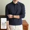 Camisa polo de manga larga transfronteriza del sudeste asiático para hombre, camiseta base de color liso, camiseta con cuello, ropa de trabajo antibacteriana para otoño e invierno para hombre