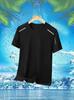 Camiseta de manga curta de secagem rápida masculina, gola redonda, seda gelada, camiseta refrescante, corrida, fitness respirável, malha, roupa esportiva
