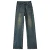 Jeans Wide Leg Feminino Verão 2024 Novo Cintura Alta Emagrecimento Solto Versão Estreita Calças Retas Casuais Pequenas