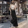 Pantalones de pierna ancha de algodón Tencel Lino para mujer, estilo fino de verano, pantalones largos casuales fluidos de seda helada, versátiles, adelgazantes, holgados, tipo falda pantalón hasta el suelo