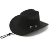 Cinturón de Moda Retro de Gama Alta Sombrero para Sol Sombrero Jazz Color Sólido Mezclilla Comercio Exterior Venta al por Mayor