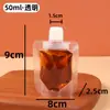 Sacos Personalizados para Dispensar Café Líquido, Sacos com Bico para Concentrado de Café Cold Brew, Sacos Transparentes Foscos Stand-Up para Levar em Feriados