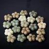 Colgante de Cinco Flores de Jade Hetian Natural, Flor Color Azúcar, Calabaza Azul y Blanca Estilo Tinta, Hebilla de Paz Accesorios de Joyería Venta al por Mayor