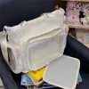 Nueva Bolsa Ita Transparente de Alto Valor Estético, Color Caramelo Fresco y Dulce, Estilo Japonés, Ligera, Gran Capacidad, Cruzada, para Niñas