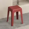 Taburete de Plástico Simple Casero Engrosado Apilable Cuadrado Banco para Mesa de Comedor de Sala de Estar Silla Taburete para Cambiar Zapatos de Adulto Venta al por Mayor