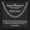 Collar de cadena cubana de hip-hop de personalidad europea y americana transfronterizo para hombre, para enviar a familiares y amigos, tarjeta de bendición, caja de regalo, joyería exquisita
