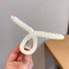 Novo Estilo de Presilha de Cabelo 2026 com Toque de Luxo, Piranha Floral Simples, Presilha de Garra Grande de Acrílico para Cabelos Grossos