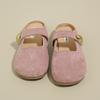Chinelos Baotou Femininos para Uso Externo Primavera e Verão 2025 Novos Velcro Boca Rasa Flats Versátil Casual Slip-on Sapatos Femininos