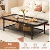 Mesa de centro Sala de estar Casa Luz Luxo Vidro temperado Mesa de apartamento pequeno de alta qualidade Novo estilo Mesa lateral estilo creme Mesa de centro Mesa