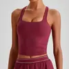 Chaleco de Yoga Transpirable de Secado Rápido con Espalda Hermosa Cepillada Transfronterizo Europeo y Americano Top de Fitness Ropa Deportiva para Correr Ropa Interior para Mujer 2208