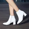 Botas Casuais de Salto Grosso Bico Fino tamanho grande 43 44 45 46 47 tamanho grande Botas de Salto Médio Grosso Bico Fino 44-