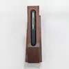 Estuche para Bolígrafos Plegable de Madera de Nogal, Regalo de Negocio, Caja de Almacenamiento para un Solo Bolígrafo, Directo de la Fábrica de Origen, Se Puede Grabar con Logo