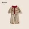 Bangxuan Huzhou Zhili Ropa Infantil Conjunto para Niñas Cárdigan de Punto Pantalones de Lana Falda de Cadera Conjunto de Dos Piezas Infantil