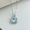 Accesorios para Mujer Cobre Microincrustado Circonita Simple Acero Inoxidable Collar Lujo Ligero Moderno Nicho Joyería para Clavícula Geométrica Moda Ol
