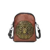 Bolso Cruzado Estilo Chino con Ciervo en Relieve Vintage, Bolso Casual de Viaje Nuevo Estilo Chino, Bolso Vertical para Teléfono Móvil