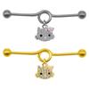 Pendientes de cabeza de gato transfronterizos de Gaby Europa y Estados Unidos, pendientes de acero inoxidable, lindos pendientes de gato, pendientes, joyas para perforaciones en el cuerpo +