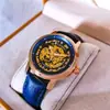 Reloj Mecánico Totalmente Automático Ogas Hollow Diamond Oficial para Mujer, Reloj Impermeable Luminoso Elegante y Sencillo