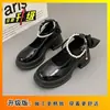 Zapatos de Tacón Alto de Cuero Estilo Francés para Mujer, Adecuados para Combinar con Faldas, Novedad Verano y Otoño 2025, Versátiles, Estilo Hada, Zapatos Mary Jane