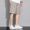 2024 Verano Pantalones Cortos de Seda Helada de Alta Elasticidad para Hombre Deportes Pantalones Cinco Puntos Verano Casual Delgados Pantalones de Playa para Hombre