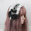 Diadema lolita Multicolor Original Hecha a Mano Hermoso Encaje Suave Accesorios para el Cabello de Niña Gato y Carta de Amor lolita
