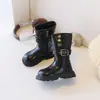 Botas de cuero de moda para mujer y niña, nuevas botas Martin de caña media 2026, tacón medio, suela blanda, superficie suave, botas Martin de caña larga