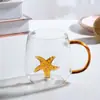 Copo de Vidro Borossilicato Colorido em Formato Estéreo Animal de Desenho Animado Criativo Copo de Vidro para Beber Doméstico Resistente ao Calor