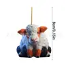 Decorações de Natal Transfronteiriças Decorações de Árvore Vaca Desenho Animado em Acrílico Pingentes em Acrílico Pingentes para Interior de Carro