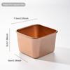 Acero Inoxidable 304 Tapa de Silicona Cocina Hogar Cuadrado Plato para Dips Portátil a Prueba de Fugas Taza Dorada para Salsas con Tapa 180ml