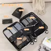 Bolsa de Almacenamiento para Viaje Set de Siete Piezas, Bolsas para Empacar Ropa de Viaje, Ropa de Maleta, Ropa Interior, Artículos de Tocador, Bolsa de Almacenamiento para Cosméticos