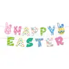 Nuevo Color Pascua Conejo Huevo Pascua Charola Papel Vaso Papel Servilleta Mantel Suministros Festivos Vajilla Traje Fiesta