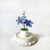 Nueva planta de flor de jazmín artificial de 2 piezas en maceta para decoración de mesa de restaurante y hotel, adorno de flor artificial, mini bonsái con sentido de ambiente