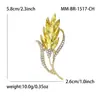 Broche Espiga de Trigo com Strass, Venda Quente Transfronteiriça, Acessório de Roupa Moderno e Elegante, Venda Direta do Fabricante