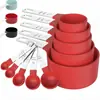 Venta Caliente de Amazon Juego de Tazas y Cucharas Medidoras de Acero Inoxidable y Plástico Set de 10 Piezas Herramientas para Hornear Utensilios de Cocina Hogar