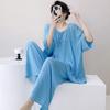 Novo Pijama Doce de Primavera de Algodão e Seda para Meninas 2026, Conjunto de Duas Peças para Casa com Mangas Longas e Calças Longas Plus Size
